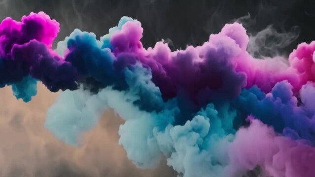 colorful smoke on a dark background