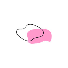 blob outline in pink abstract