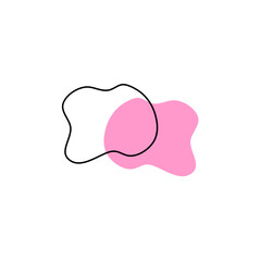 blob outline in pink abstract