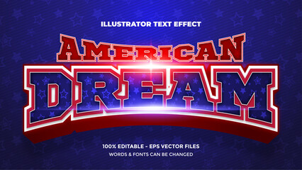 Editable American Dream Text Effect Template