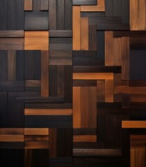 A mesmerizing symphony of dark wood textures. Generative AI.
