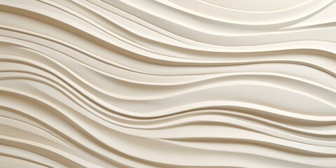 3d rendering of a white wall with wavy lines. Generative AI.