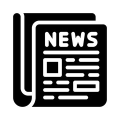 newspaper glyph icon