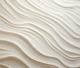 A contemporary relief art with white curvilinear ridges. Generative AI.