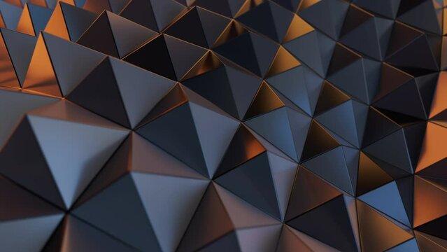 Abstract triangle shape geometry background, 3d rendering.