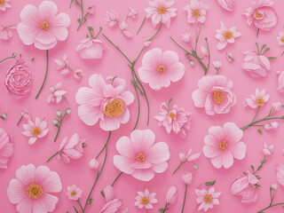 Obraz na płótnie Canvas A very beautiful photo of flower pattern design Generative AI