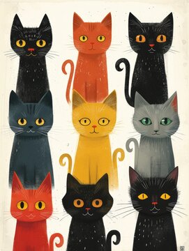 Joyful Assembly: Nine Funky Cats with Charisma