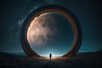 A world where the moon is a portal to a dreamscape