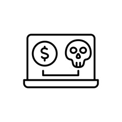 Scam outline icons, minimalist vector illustration ,simple transparent graphic element .Isolated on white background