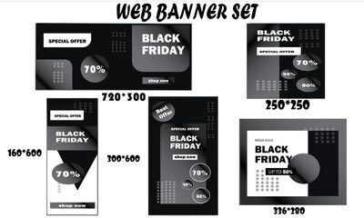 new web banner set of business cards.