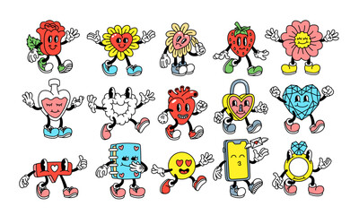 Love & Heart-Themed Cartoon Characters