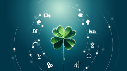 Net zero , carbon neutral concept. CO2 reduce.Green leaf.Net zero greenhouse gas emissions target. Climate neutral long term strategy with net zero icon on closeup green plant background. 2050  - obrazy, fototapety, plakaty