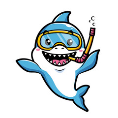 Cute Whale Swimming Cartoon Vector Icon Illustration