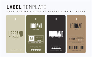 Hang tag label and price tag apparel care label barcode innovation garments accessories sustainability packaging design eco and vintage fashion product.