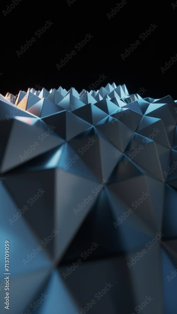 Poster abstract triangle shape geometry background, 3d rendering.