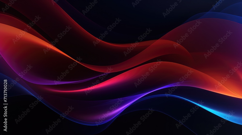 Sticker abstract dark background with different colors generative ai