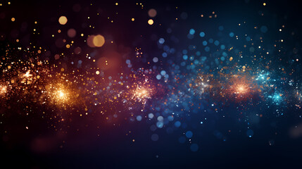 Fototapeta premium Beautiful fireworks background at night for holiday decoration