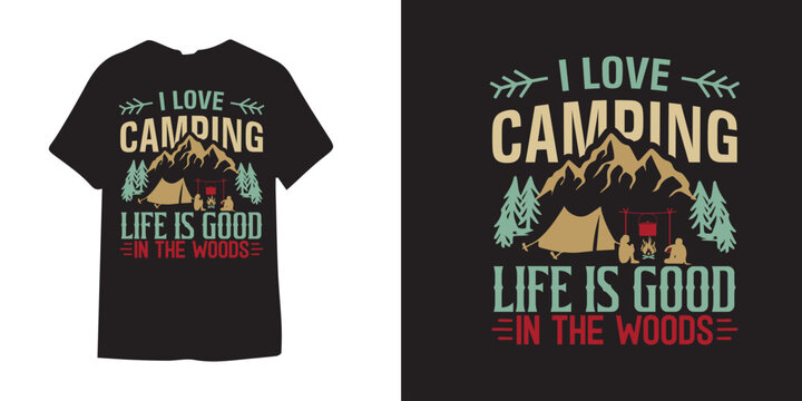 I love camping life us good in the woods camping t shirt design - Camping SVG Desings - Camping shirts svg - Camping png-Vintage camping t shirt design