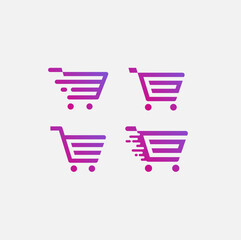 shopping cart Logo for a Modern Ai Powered Checkout Software