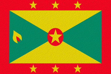 Fototapeta premium National flag of Grenada. Background with flag of Grenada.