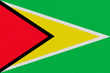 National flag of Guyana. Background for editors and designers. National holiday