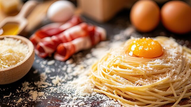 Preparation Ingredients of Making Pasta