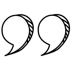 hand drawn quotation mark