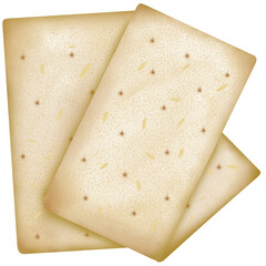 crackers isolated on white background
