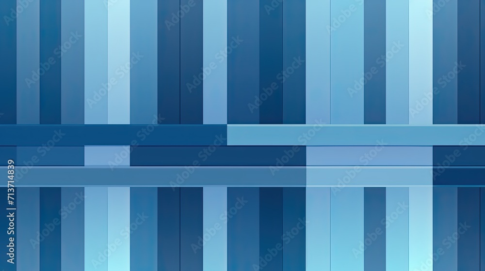 Poster a minimalist grid of intersecting vertical and horizontal lines in shades of blue