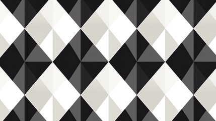 A repeating diamond and triangle pattern with a monochrome color scheme