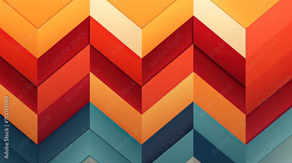 Poster a geometric background with diagonal lines forming a zigzag pattern