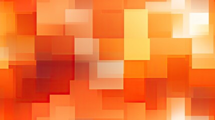 Abstract cubes modern art vibrant orange pixel pattern