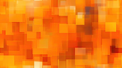 Abstract cubes modern art vibrant orange pixel pattern