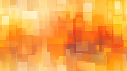 Abstract cubes modern art vibrant orange pixel pattern