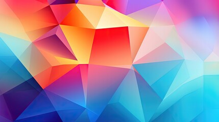 Abstract design with interlocking triangular elements and vibrant color gradients