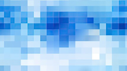 Abstract squares contemporary blue pixel pattern