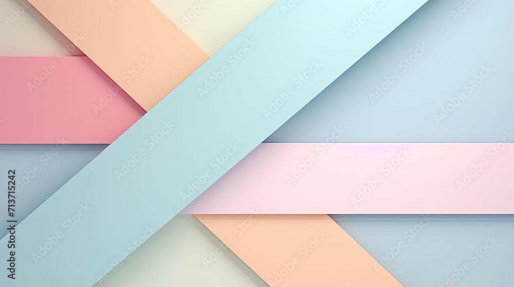 Poster a minimalistic background with intersecting lines in a pastel color palette
