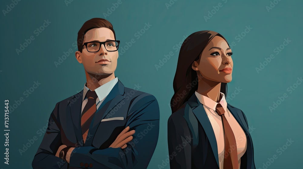 Poster artificial intelligence powered virtual job interview coaches solid background