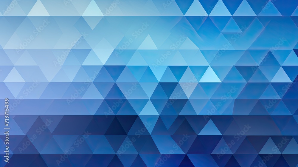 Poster background with blue triangles arranged in a diamond pattern with a kaleidoscope effect and color gr