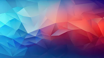 Deurstickers An abstract background with overlapping polygons in a gradient color scheme © Gefo