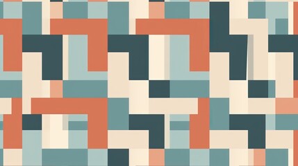 A seamless pattern of interconnected squares in contrasting shades
