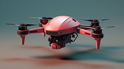 Autonomous drone surveillance systems solid color background