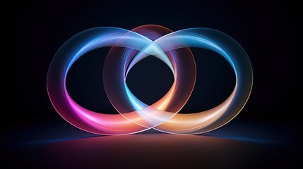 Circular rings with a gradient color scheme transitioning smoothly from one hue to another