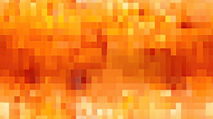 Fototapeta premium Geometric abstractions contemporary orange pixel pattern