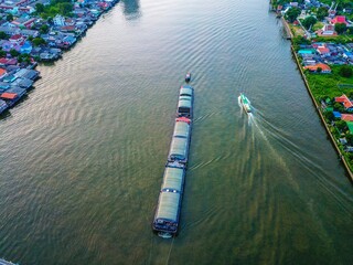 Nighttime Urban Panorama Overlooking Barcelona's River and Bay with Spectacular Skyline Views,...