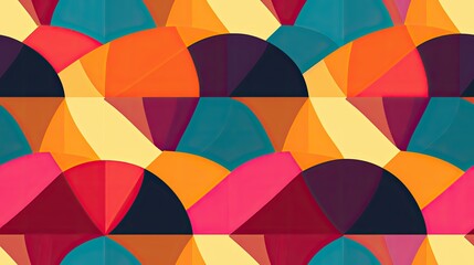 Geometric patterns in vibrant colors