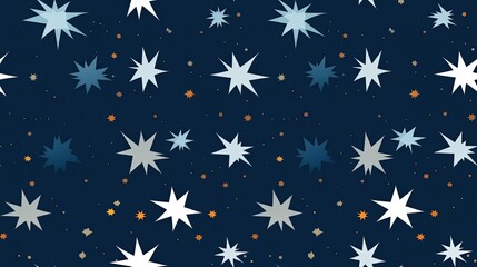 Patterns created using a repeated star and comet motif