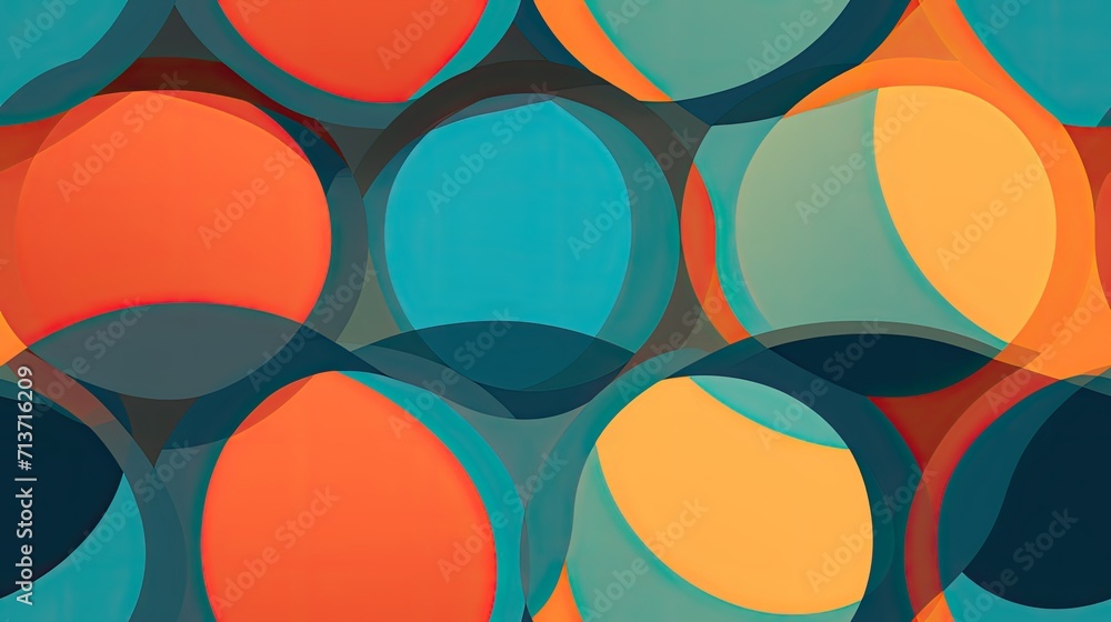 Poster patterns formed by overlapping circles