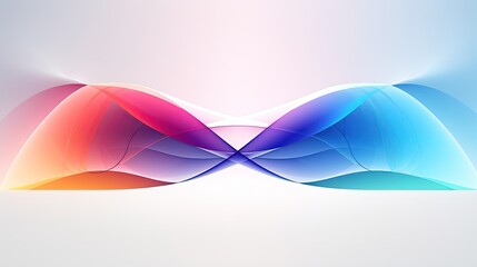 Symmetrical layout of intersecting curves and polygons with gradient color transitions