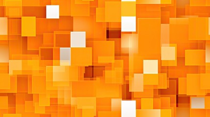 Technological geometry modern vibrant orange pixel pattern